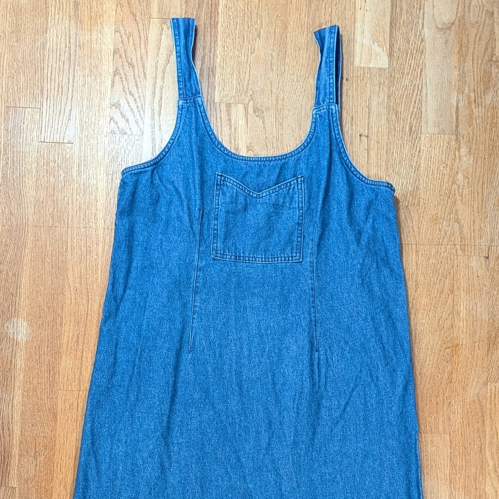 Vintage MATCH Denim Jumper Dress – Artsy Cottagecore Classic 👖🌻